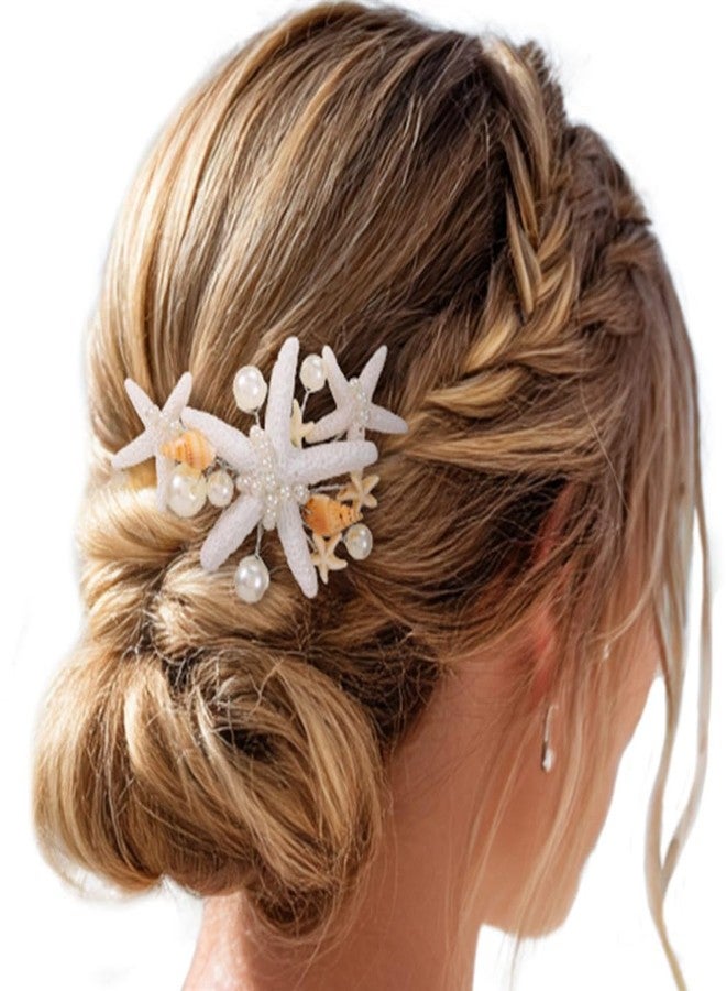 Evild Starfish Hair Comb Mermaid Hair Accessories Beach Wedding Bride Hair Pieces for Women - Image 1